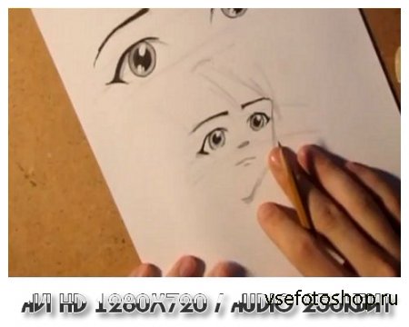 Как рисовать аниме глаза под разными ракурсами (2013)