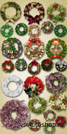 Holiday Wreaths PNG Files