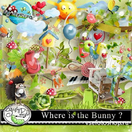 Весенний скрап-комплект - Где кролик?