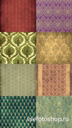 Collection of Vintage Oriental Texture with Patterns