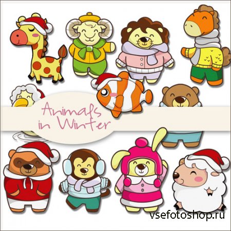 Animals in Winter PNG Files