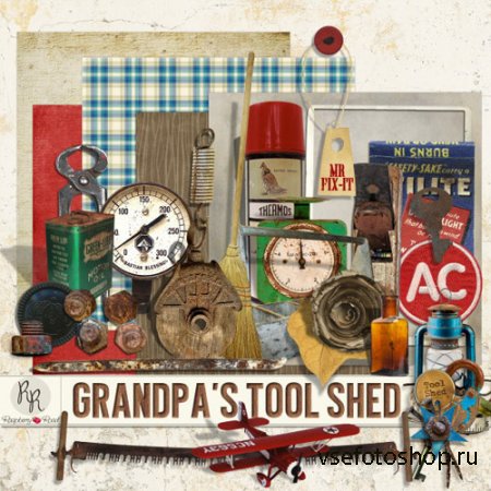 Scrap - Grandpa's Tool Shed PNG and JPG Files