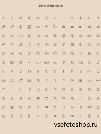 Perfect Pixel Glyph Outline Icons Pack