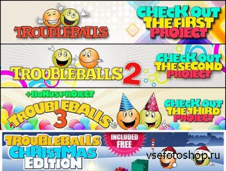 Troubleballs 1,2,3 + Christmas Edition - (VideoHive) 