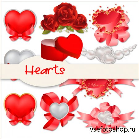Hearts Set PNG Files