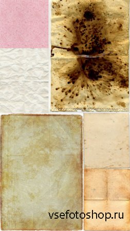 Old paper Sheets with Stains Textures