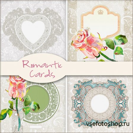 Romantic Cards PNG Files