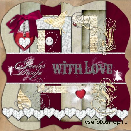 Scrap - With Love Kit PNG and JPG Files