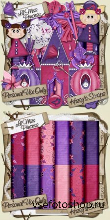 Scrap - Lil Miss Princess PNG and JPG Files