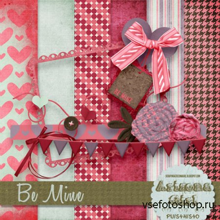 Scrap Set - Be Mine PNG and JPG Files