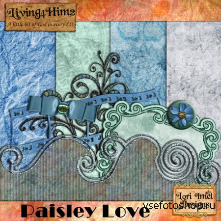 Scrap Set - Paisley Love PNG and JPG Files