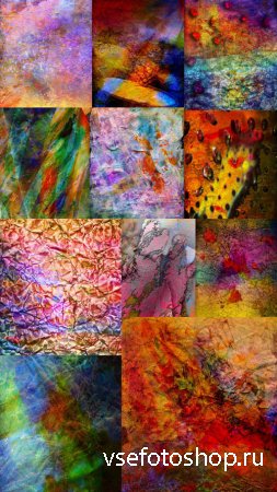 Collection of Textures - Paints on Crumpled Paper JPG Files