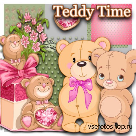 Scrap - Teddy Time PNG and JPG Files