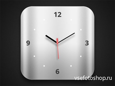 Metal Apple System Clock Icon