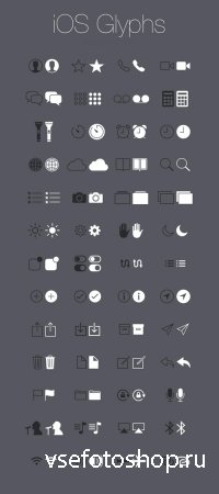 iOS System Line Icons Set