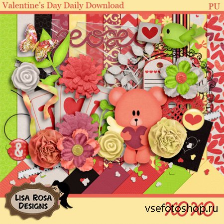 Scrap - Xoxo Valentines DAy PNG and JPG Files