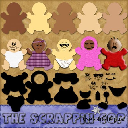 Paper Doll Baby PNG Files