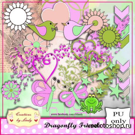Scrap - Dragonfly Friends PNG and JPG Files