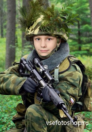 Фотошаблон детский - Будущий генерал