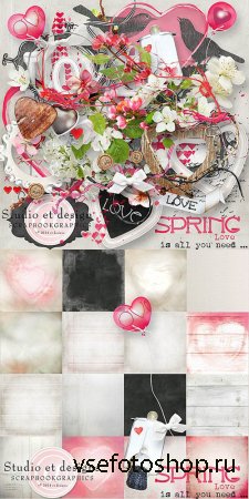 Scrap - Spring Love is all you Need.. PNG and JPG Files