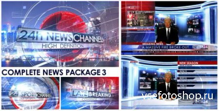 Broadcast Design - Complete News Package 3 - Project for After Effects (Vid ...