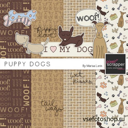 Scrap - Puppy Dogs PNG and JPG Files