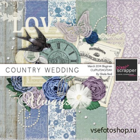 Scrap - Country Wedding PNG and JPG Files