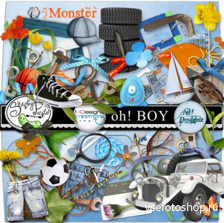 Scrap - Oh! Boy PNG and JPG Files
