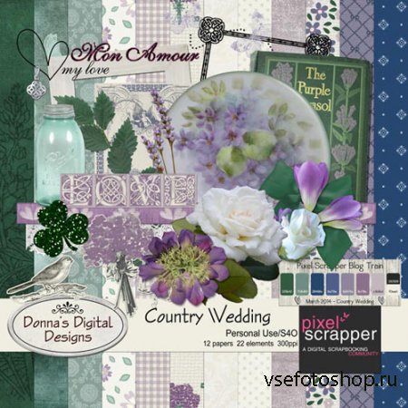 Scrap - Country Wedding PNG and JPG Files