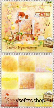 Scrap -  Summer Impression PNG and JPG Files