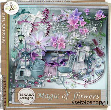 Scrap - Magic of Flowers PNG and JPG Files