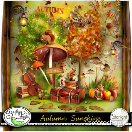 Autumn Sunshine Scrap Kit PNG and JPG Files