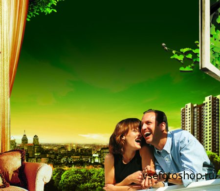Psd Layered Hd Real Estate Happy Family