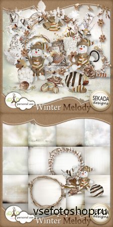 Scrap - Winter Melody JPG and PNG FIles