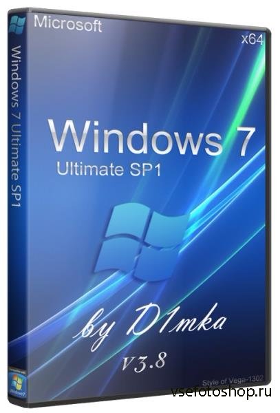 Windows 7 Ultimate SP1 3.8 x64 by D1mka v3.8 (2014/RUS