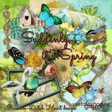 Scrap - Suddenly it's Spring PNG and JPG Files