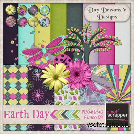 Scrap Set - Earth Day PNG and JPG Files
