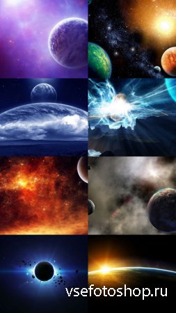 Space Wallpapers Set 8 JPG Files