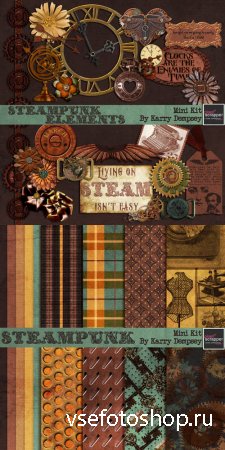 Scrap - Steampunk Kit JPG and PNG Files