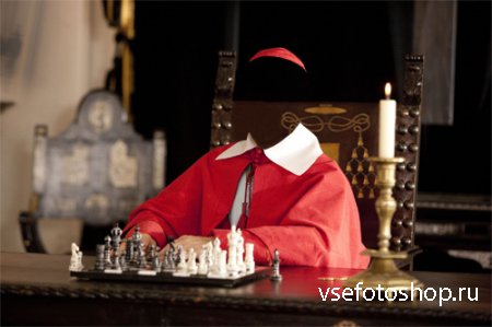 Шаблон для мужчин - Кардинал в красном одеянии