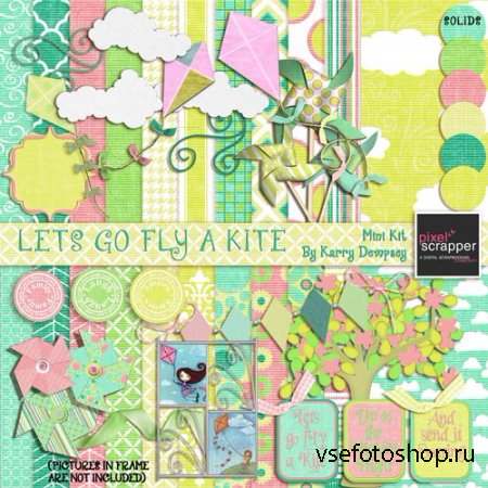 Scrap - Lets Go Fly a Kite PNG and JPG