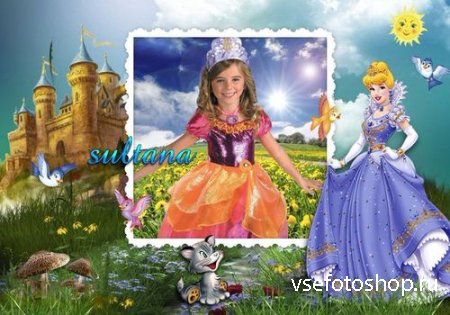 Рамка для фотошопа для девочек - Маленькая принцесса