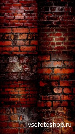 Brick Wall Texture in Red Style Set 1