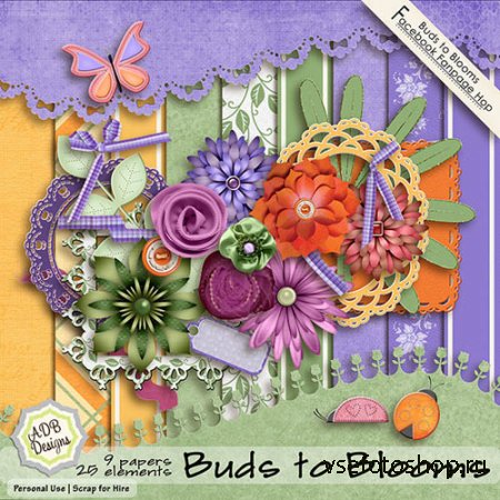 Scrap Kit - Buds to Blooms JPG and PNG