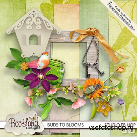 Scrap - Buds to Blooms Kit JPG and PNG