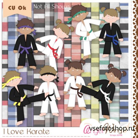 Scrap - I Love Karate PNG and JPG