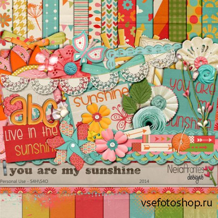 Scrap - You are my Sunshine PNG and JPG Files