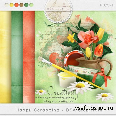Scrap - Happy Scrapping PNG and JPG