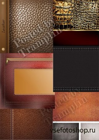     - Leather backgrounds in a vector