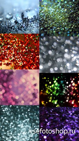 8 Bokeh & Glitter Textures JPG